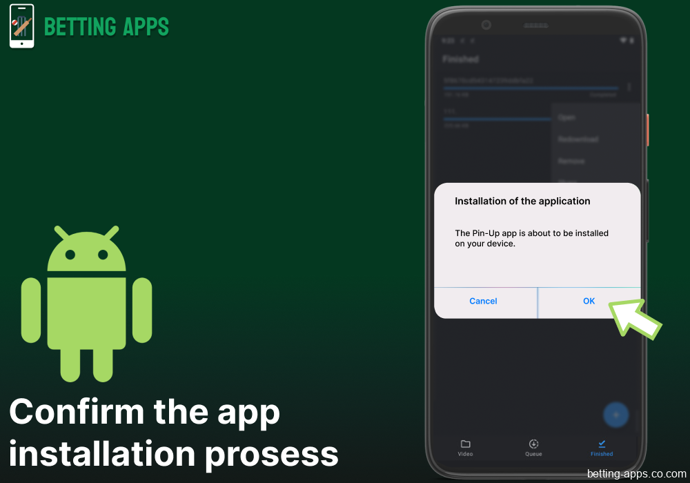 Confirm the app installation prosess
