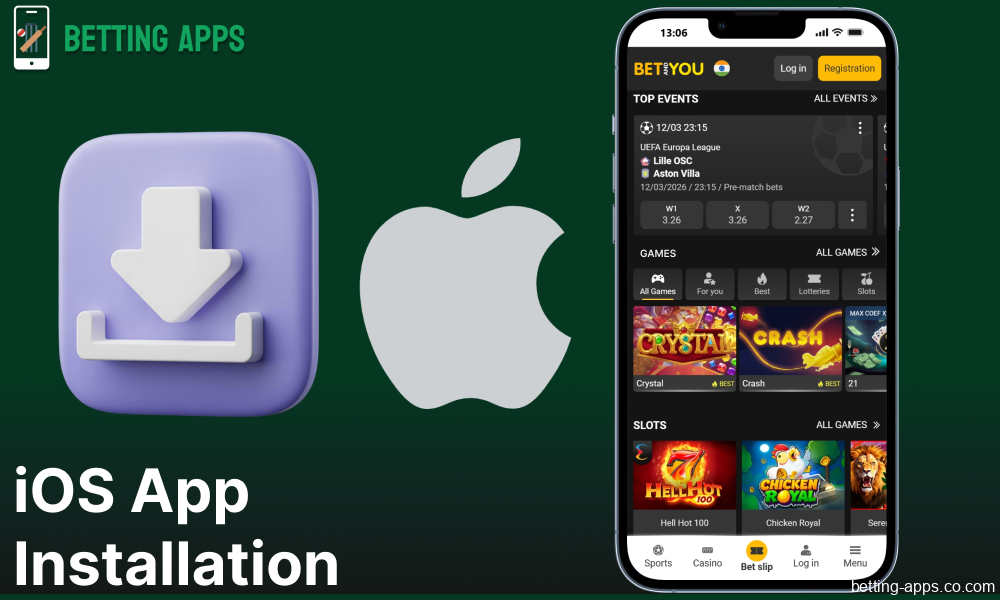 Guide on installing the BetAndYou app on iOS for bettors from India
